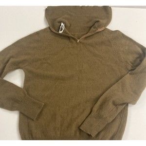 Saks 5th Ave 100% Cashmere tan camel brown turtleneck medium sweater